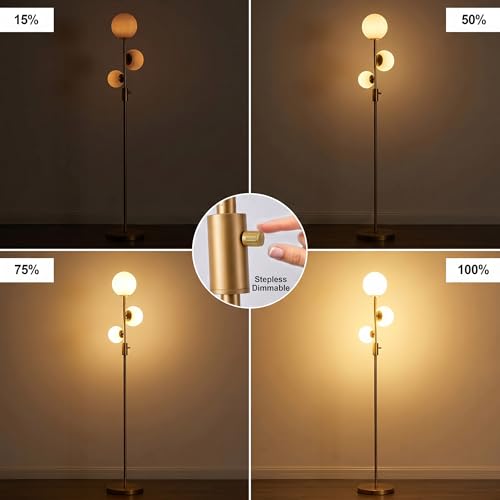 Dimmable 3 Globe Floor Lamp