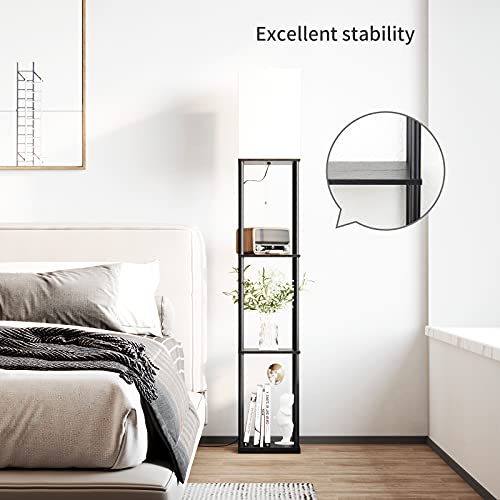 Floor Lamp with Shelves