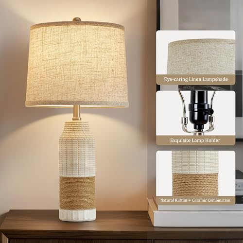 Rattan Table Lamps Set of 2 (2 Count)