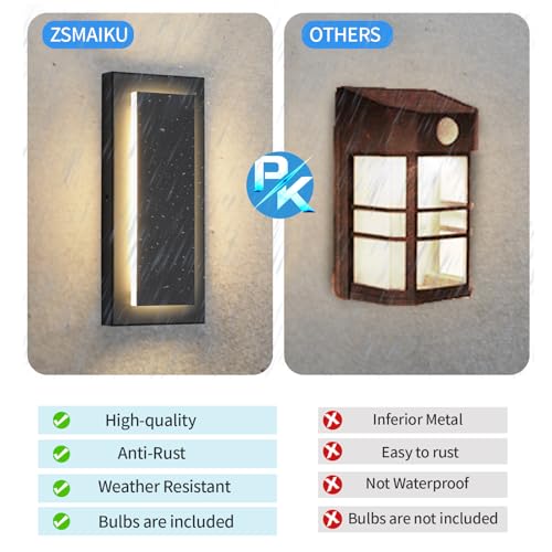 Outdoor Wall Light Black LED Wall Sconces
