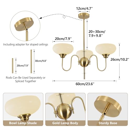 Gold and White French Chandelier Modern 3 Light Dining Room Chandelier Over Table Vintage Foyer Chandeliers Adjustable