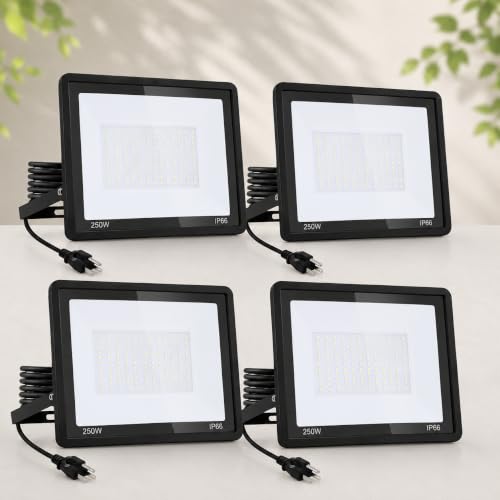 250W 4 Pack LED Flood Lights Outdoor (4 Count)
