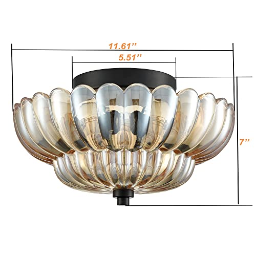 Modern Black Flush Mount Ceiling Light 3