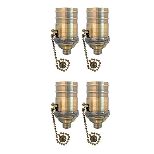 Pull Chain Lamp Socket for Incandescent LED Bulbs (4 Count)