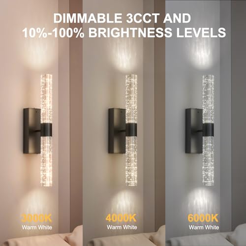 Crystal Battery Operated Wall Sconce
