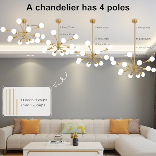 Chandeliers for Dining Room Gold 12