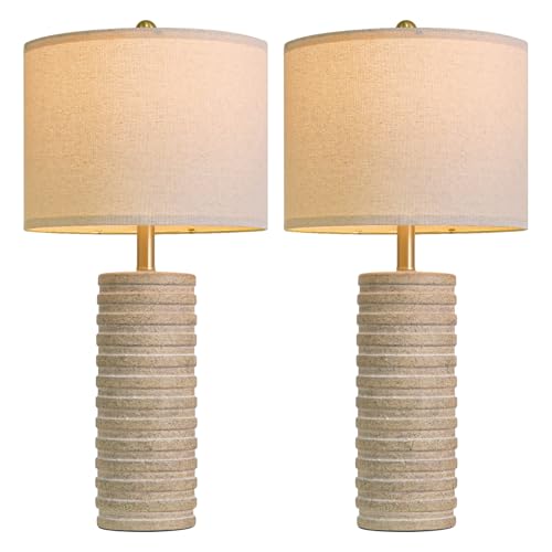 27'' Farmhouse Table Lamps Set of 2 for Living Room (2 Count)
