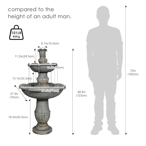 48.4" Water Fountain Outdoor