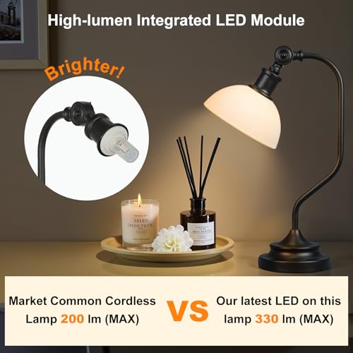Cordless Vintage Bankers Table lamp