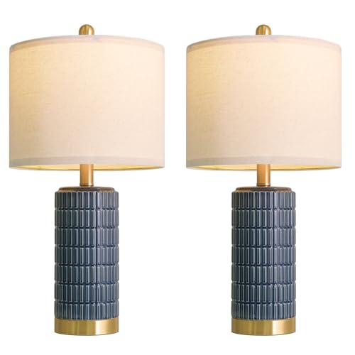 21.5'' Bedside Table Lamps Set of 2 with USB A+C Ports for Living Room (2 Count)