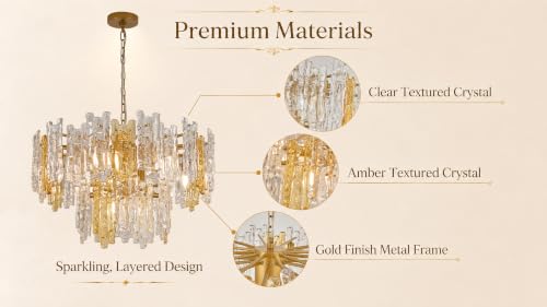 26" 7 Light Modern Art Ice Stick Crystal Chandelier