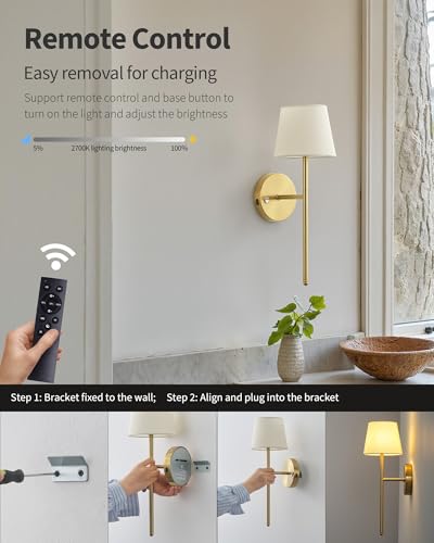 Battery Operated Wall Sconce Set of 2 (2 Count)