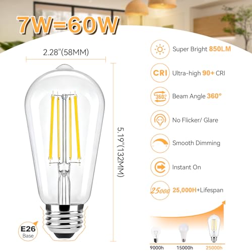 10 Pack Dimmable Led Light Bulbs 60W Equivalent (10 Count)