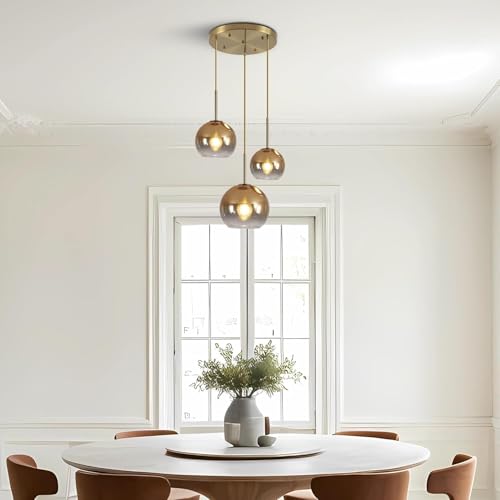 2 Pack Amber Glass Shades Globes (3 Count)