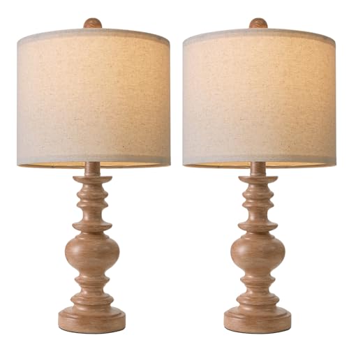 20" Rustic Bedside Lamps Set of 2 (2 Count)