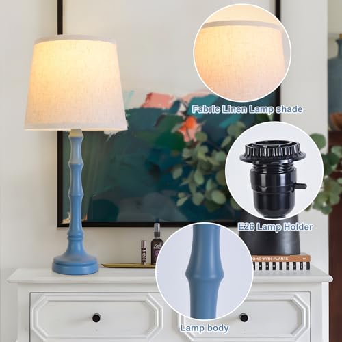 Lamps Set of 2 Modern Farmhouse Table Lamp Bedside Reading Lamps Living Room End Tables Set Lamps for Night Stands Bedroom Night Lamp (2 Count)