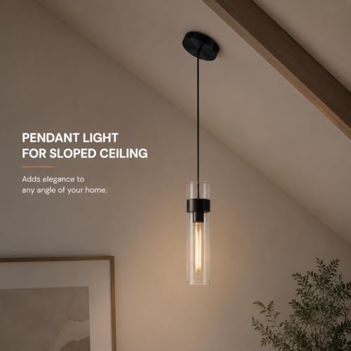 Modern Glass Black Pendant Lights Kitchen Island