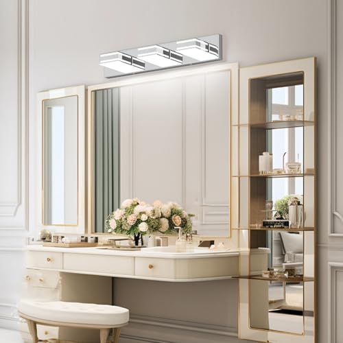 LED Modern Bathroom Vanity Lights Chrome 3 (3 Count)