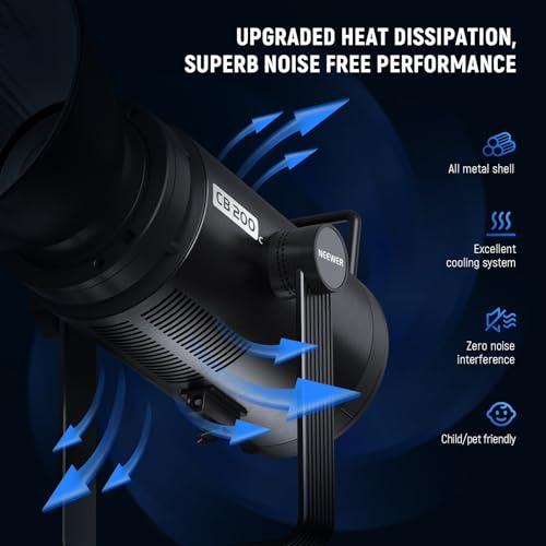 CB200C 200W RGBWW COB LED Video Light