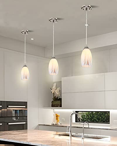 Mini Milk Glass Pendant Lights