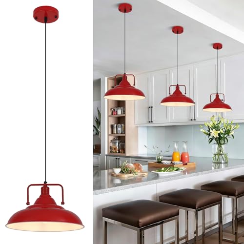 Red Pendant Lights Kitchen Island