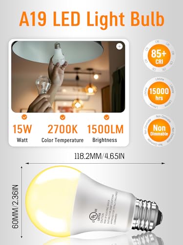 3 Pack LED Light Bulbs 100 Watt Equivalent (3 Count)