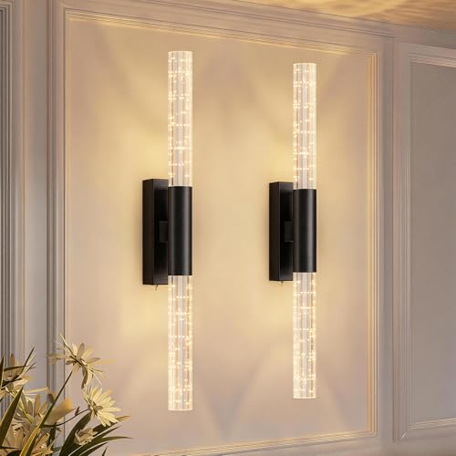 Battery Operated Wall Sconces Set of 2
