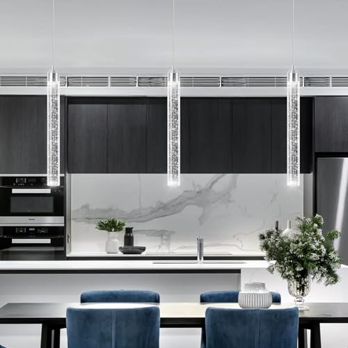 1 Light Modern Crystal Pendant Lighting LED Dimmable Pendant Light Kitchen Island Dining Room