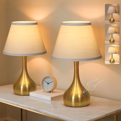Touch Table Lamp for Bedroom Set of 2 (2 Count)