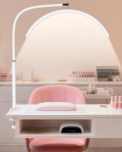 Professional Half Moon LED Desk Light for Nail Techs & Artists