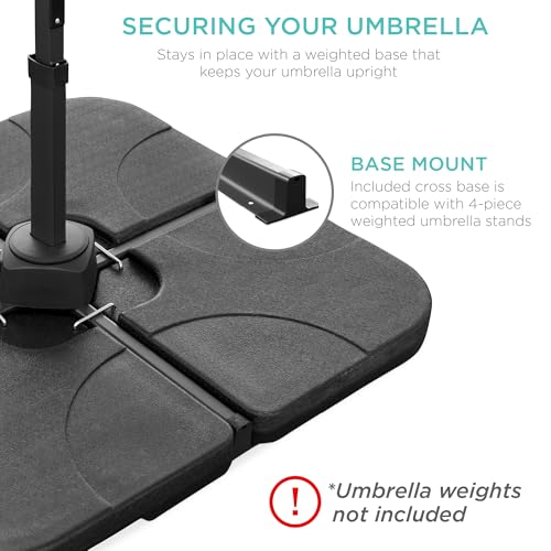 10ft Solar LED Cantilever Patio Umbrella