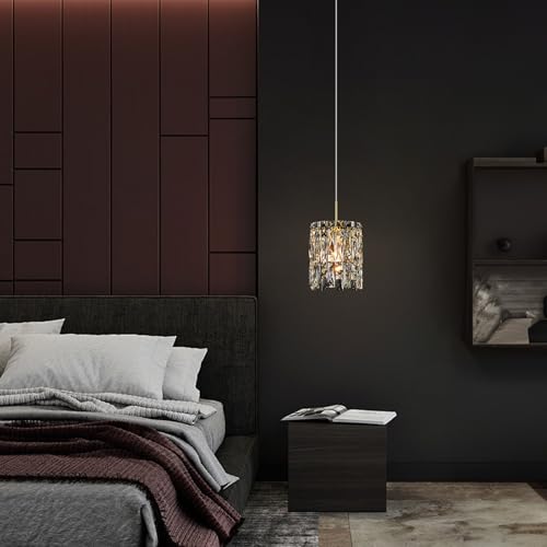 Modern K9 Gold Crystal Pendant Lights Kitchen Island
