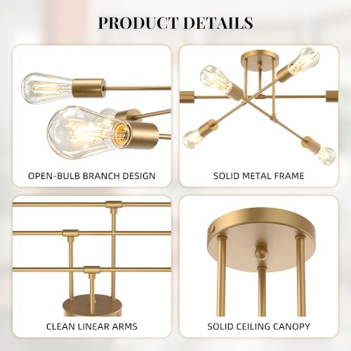 Modern Sputnik Chandelier Ceiling Light Fixtures
