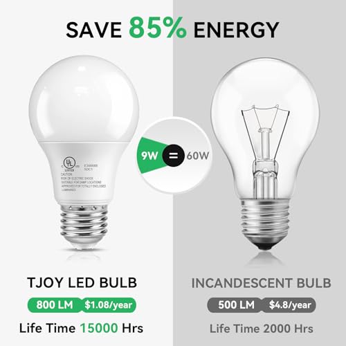 6 Pack LED Light Bulbs 60 Watt Equivalent (6 Count)