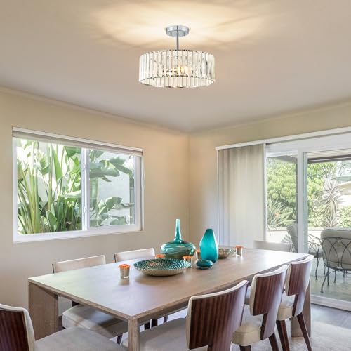Crystal Chrome Ceiling Light