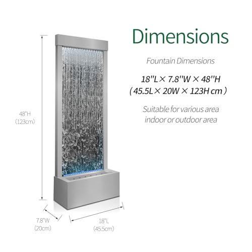 48" Mirror Waterfall