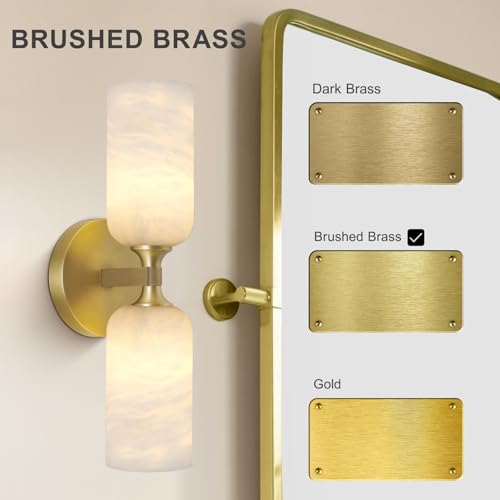 Gold Alabaster Wall Sconces Set of 2 (2 Count)