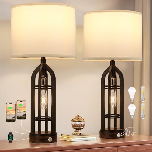 Table Lamps for Living Room (2 Count)