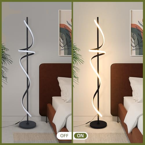 Modern Spiral Floor Lamp with Remote Control