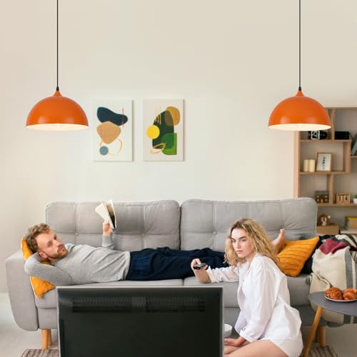 Orange Kitchen Pendant Lights (2 Count)