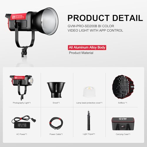 GVM 200W LED Video Light with Softbox