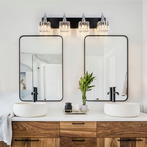 Black Chrome Bathroom Vanity Lights