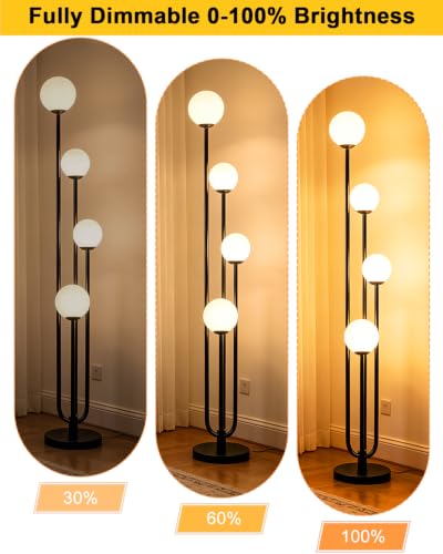 Black Globe Floor Lamp 4 (4 Count)