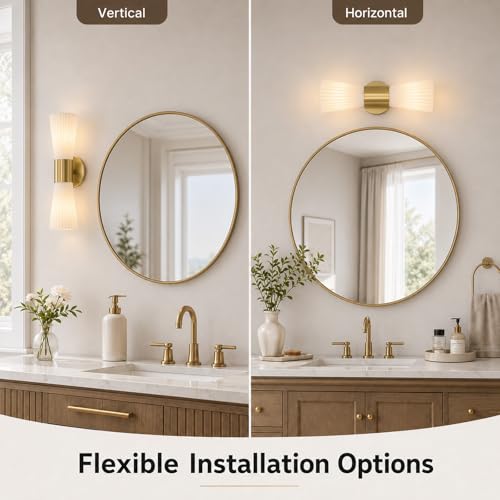 Gold Glass Wall Sconce Light