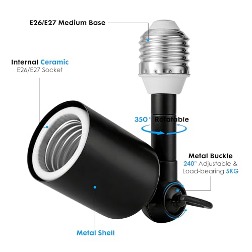 2 Pack E26 Light Socket Extender