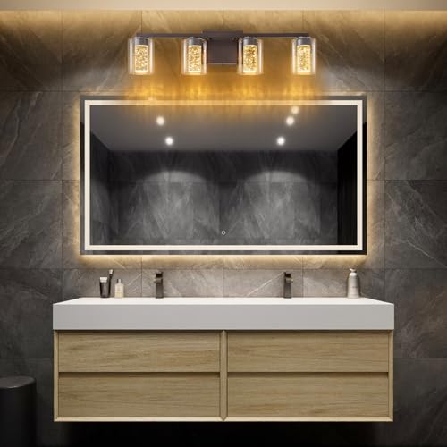 4 Light Bronze Vanity Light with 3 Color Modes (4 Count)
