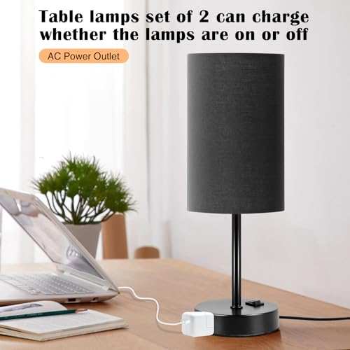 Black Table Lamp Set of 2 (2 Count)