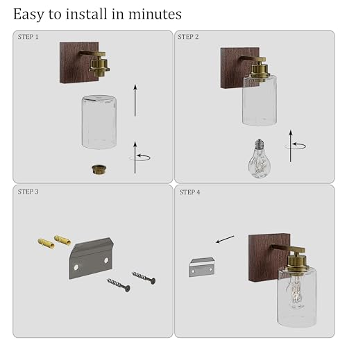 Wireless Battery Operated Wall Sconce Set of Two with Remote Control