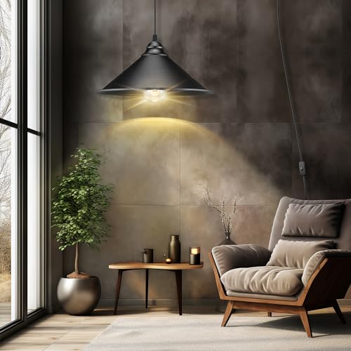 Big Black Plug in Pendant Light