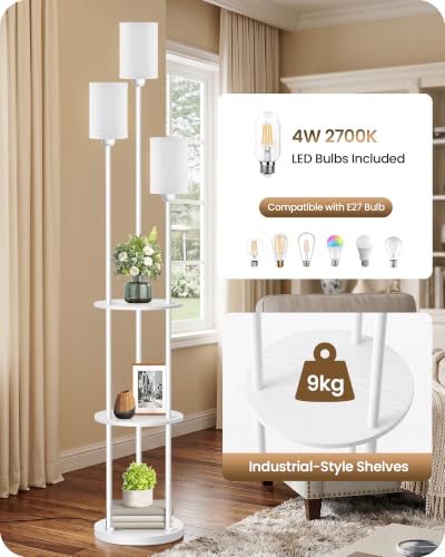 Floor Lamp with Shelves